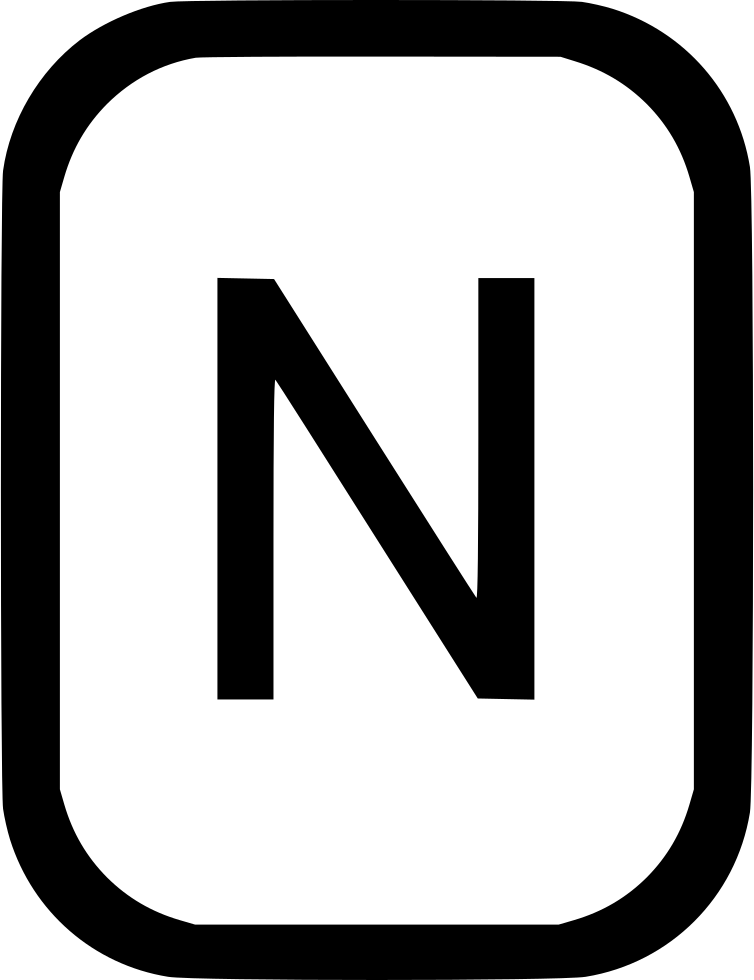 Uppercase Letter N Latin Alphabet Comments - Number 5 Icon Png Clipart (754x980), Png Download