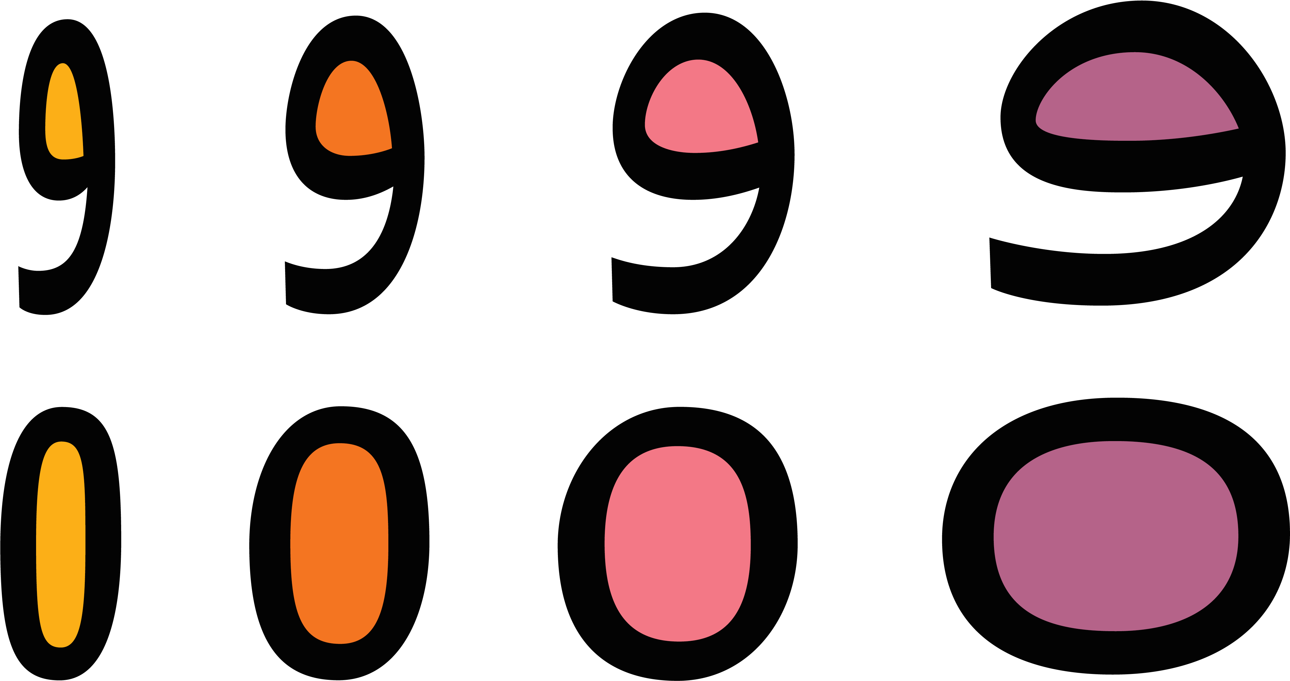 Gretaarabic Counters1 Gretaarabic Counters2 - Circle Clipart (4961x2432), Png Download