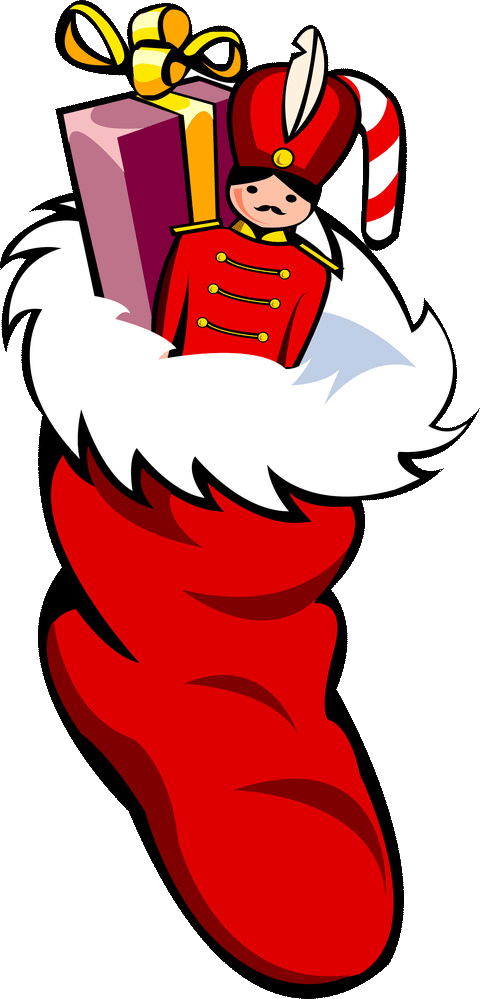 Christmas Stocking Clipart (481x999), Png Download