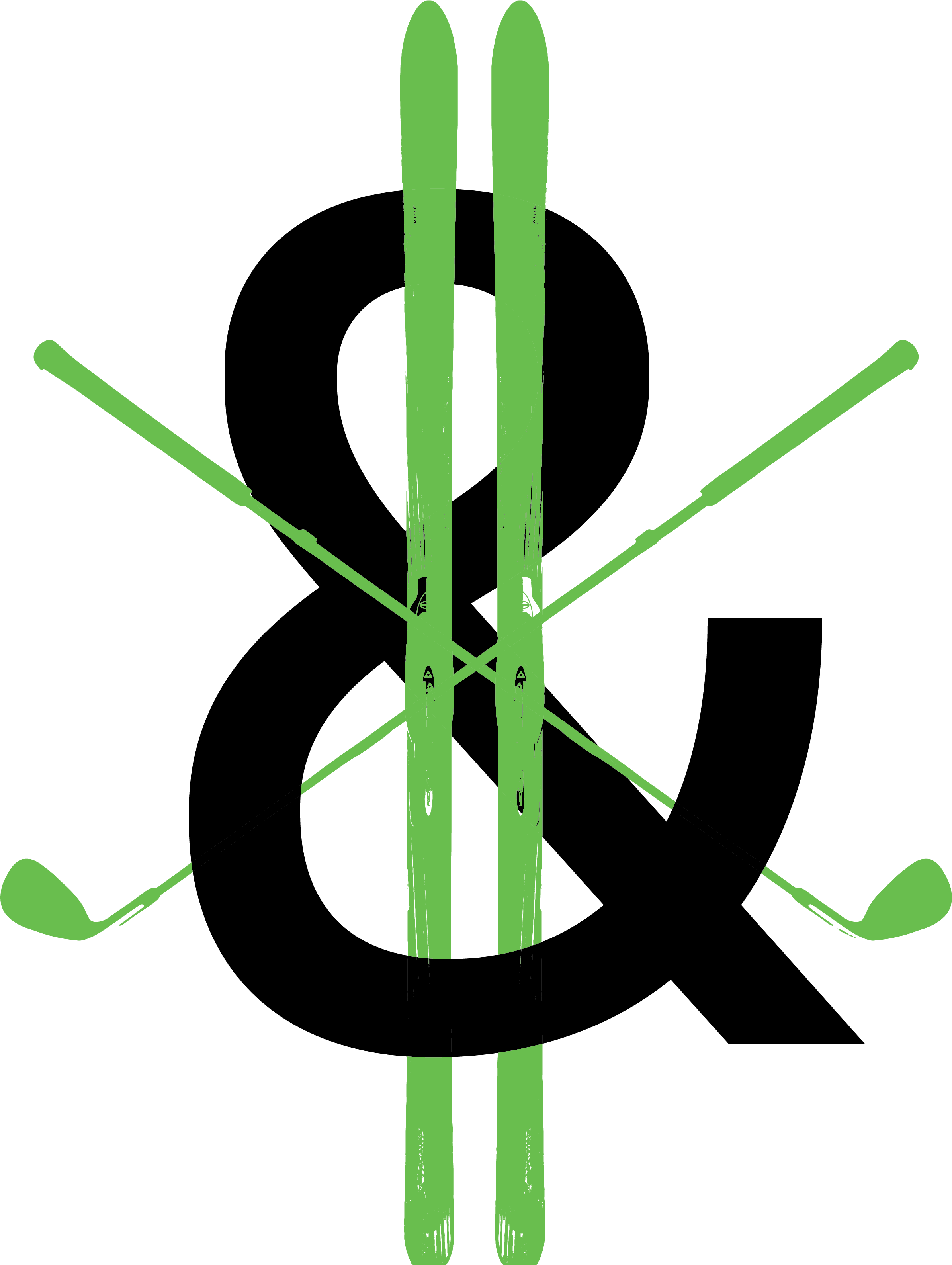 Golfers And Skiers - Graphic Design Clipart (3273x3273), Png Download