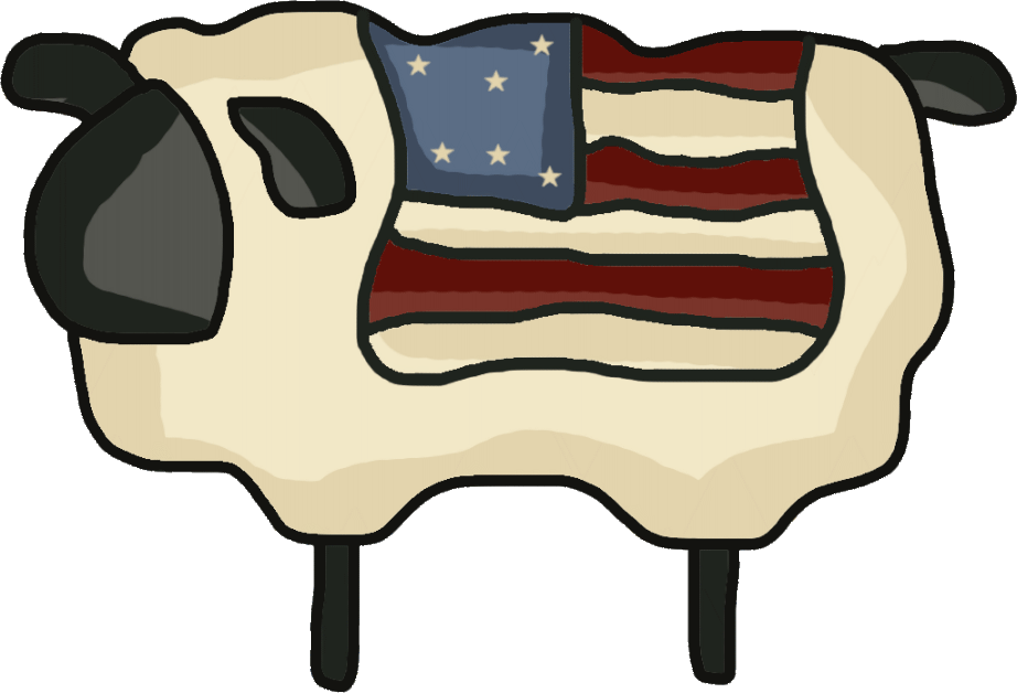 Patriotic Sheep, Clip Art - Png Download (922x628), Png Download