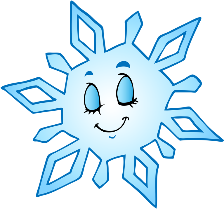Яндекс - Фотки - Cartoon Images Of Snowflakes Clipart (800x748), Png Download