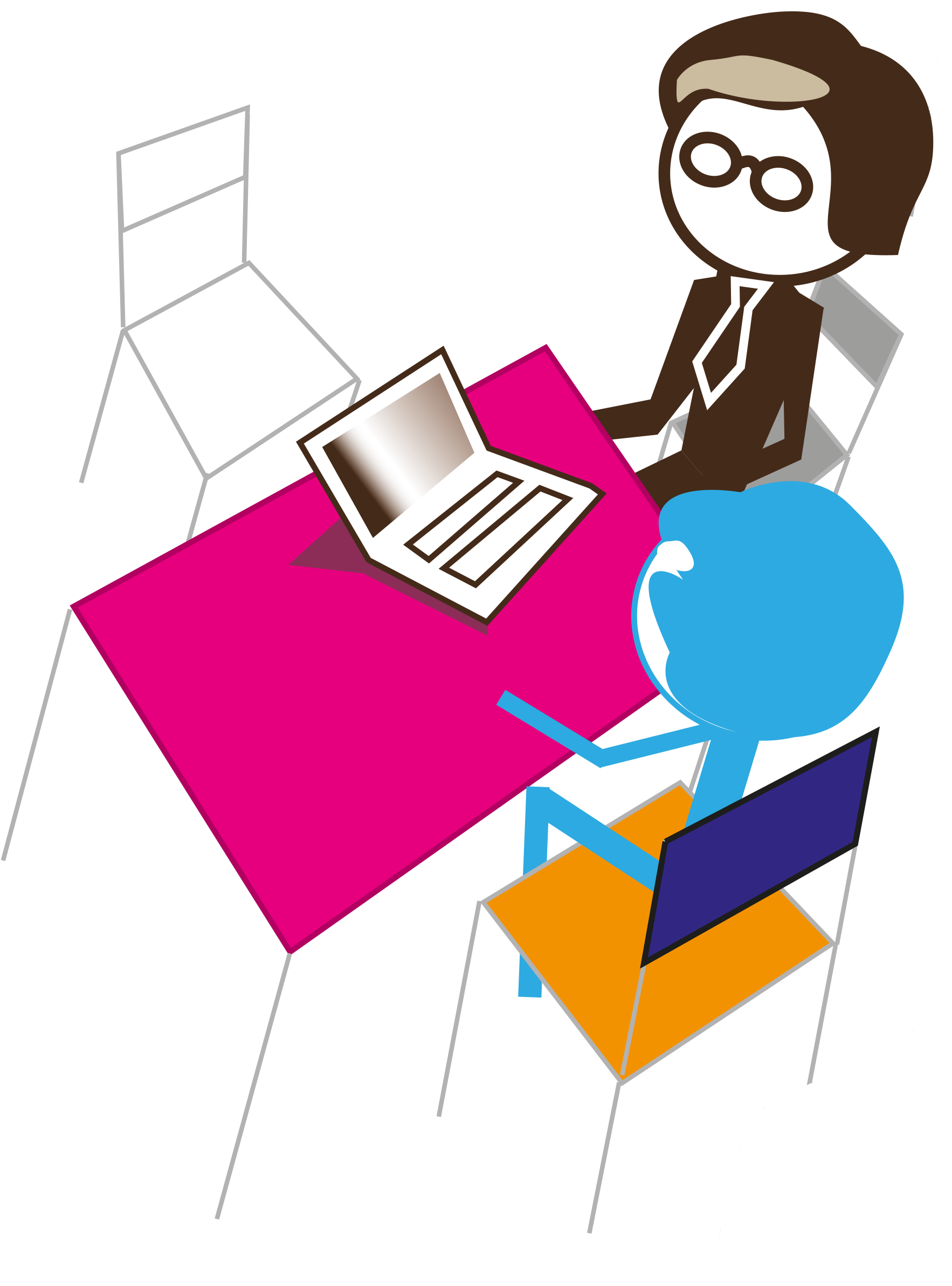 Coworking Stuttgart - Cartoon Clipart (2359x2791), Png Download
