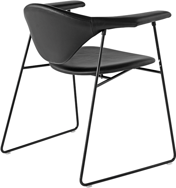 Masculo Chair Leather - Gubi Masculo Dining Chair Clipart (581x628), Png Download