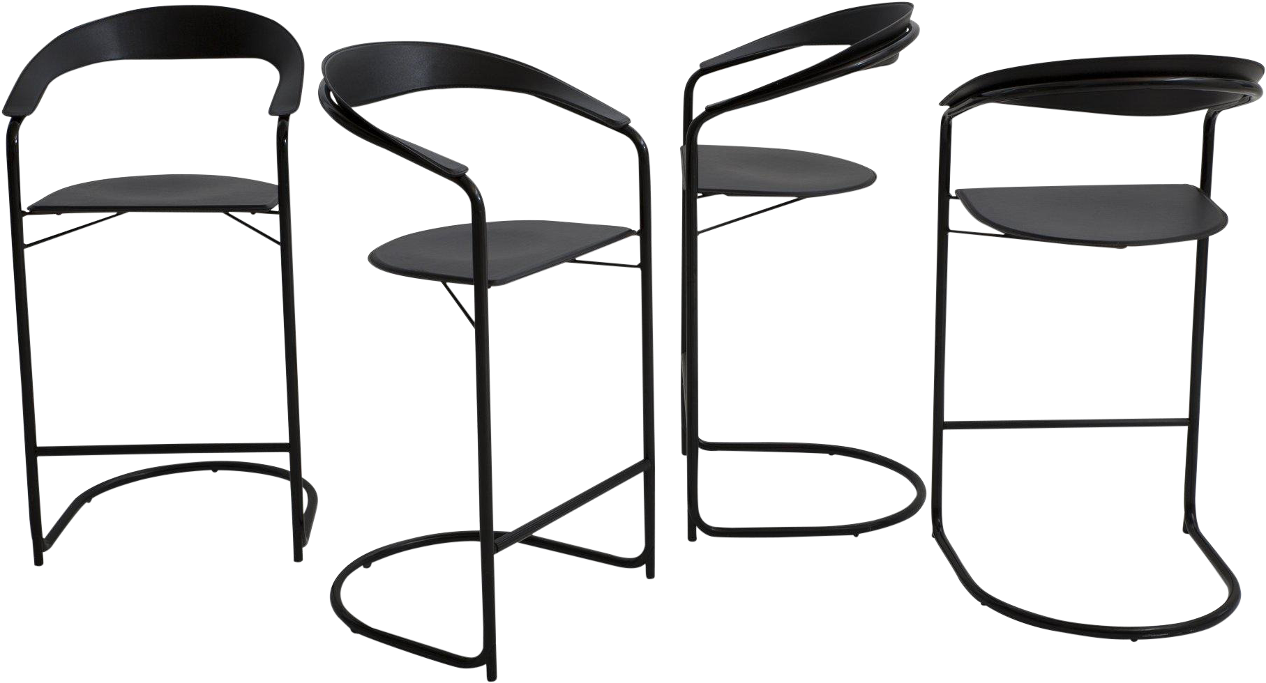 Set Of Italian Leather Barstools In The Style Of Anton - Gebrüder Thonet Clipart (2016x1088), Png Download