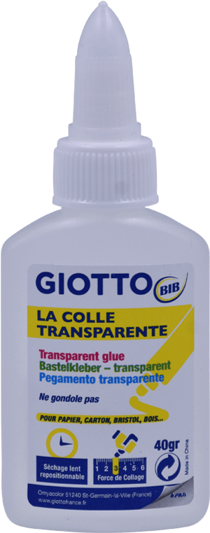 Colle Transparente Travaux Scolaire Giotto 40g - Petit Flacon De Colle Vinylique Extra Forte Pva, 40g, Clipart (800x800), Png Download
