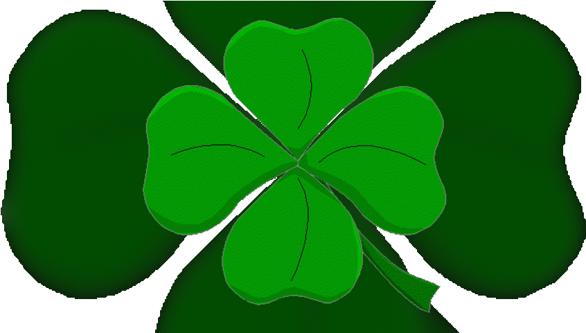 Patrick's Day Playlist - Shamrock Clipart (854x480), Png Download