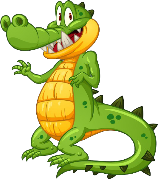 Cute Crocodile Cartoon - Cartoon Crocodile Clipart (600x600), Png Download