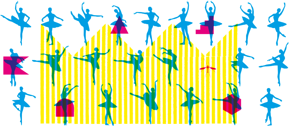 Arton68 - Three Dance Ballerinas Wall Sticker Clipart (1300x480), Png Download