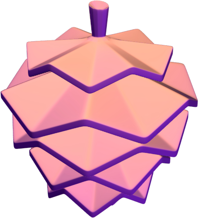 Lowpoly Pinecone - Low Poly Clipart (1126x844), Png Download