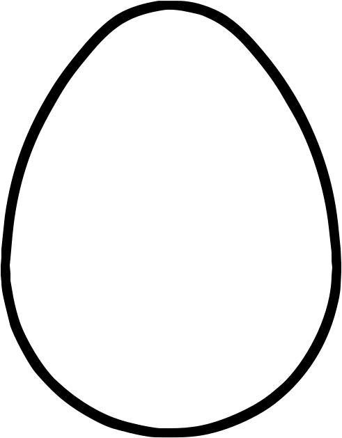 Black And White Download Egg Line Drawing At Getdrawings - Line Art Of Egg Clipart (500x646), Png Download