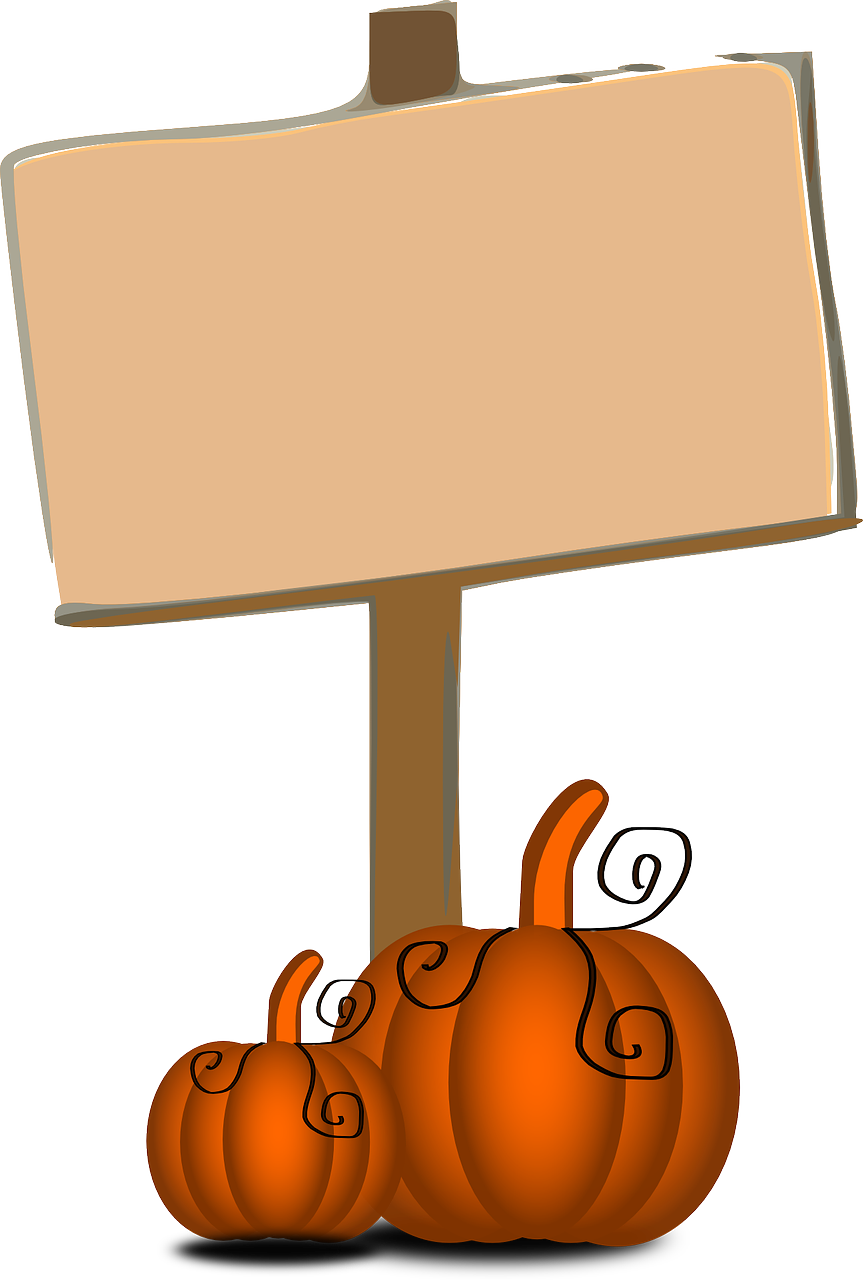 Pumpkins Thanksgiving Signpost - Happy Thanksgiving Day Clip Art - Png Download (863x1280), Png Download