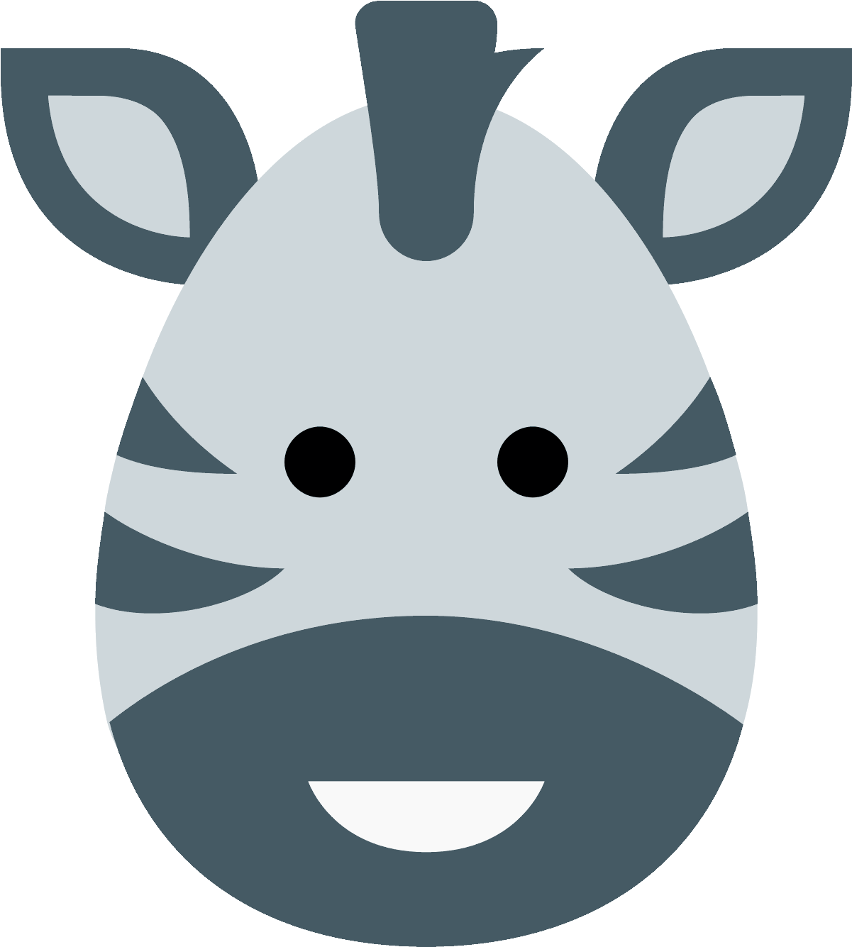 Zebra Icon In Flat Style - Cebras Png Clipart (1600x1600), Png Download