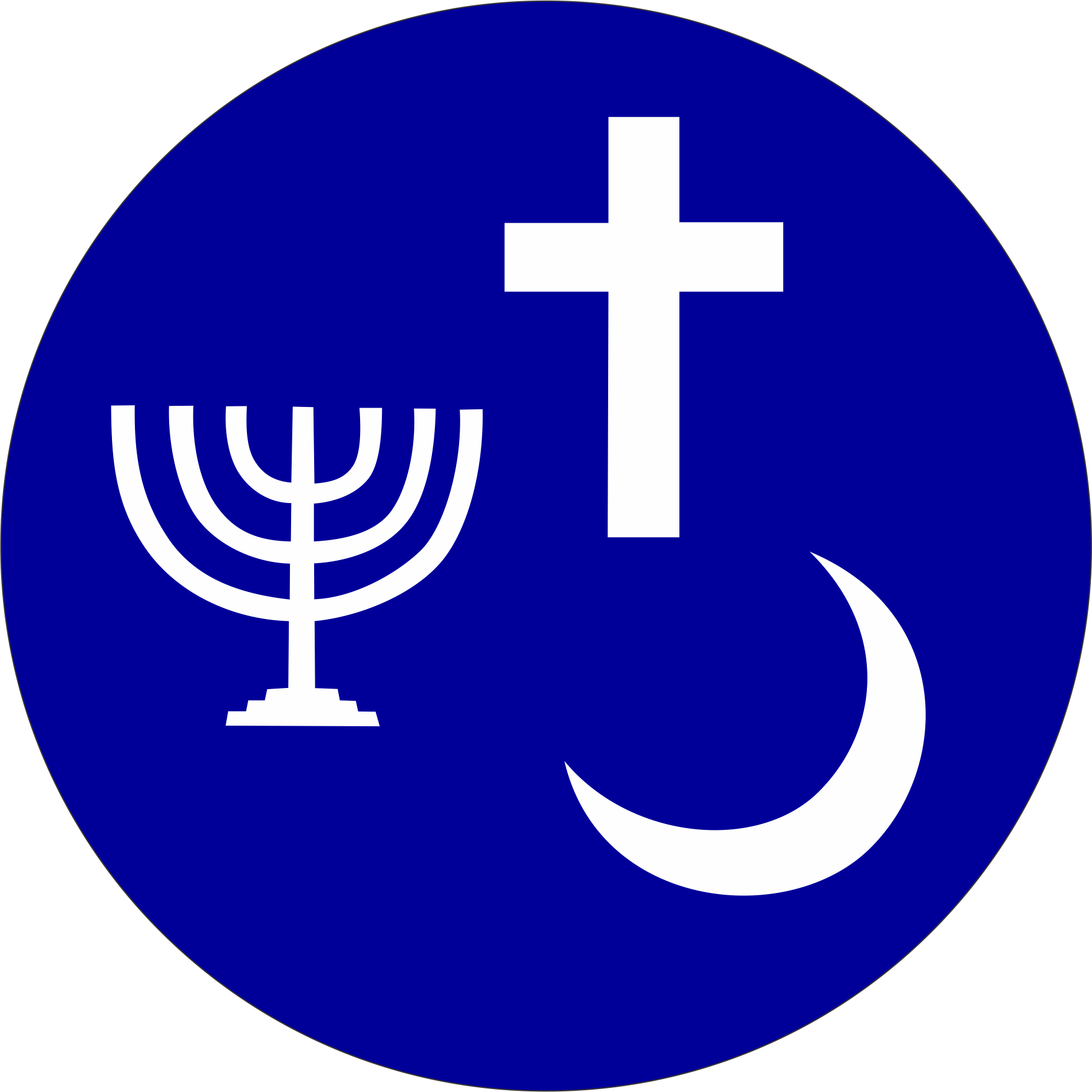 Judaism, Christianity Verse Islam - New York City Clipart (1853x1854), Png Download