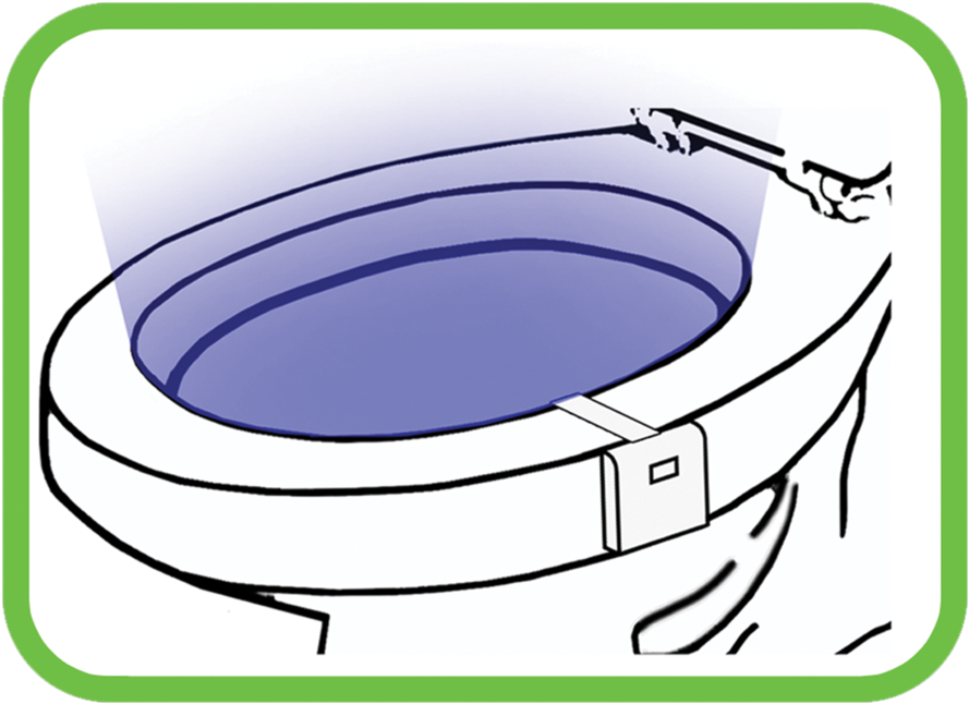 Illumibowl Glowbowl Kohler Glowing Toilet Night Light - Circle Clipart (960x960), Png Download