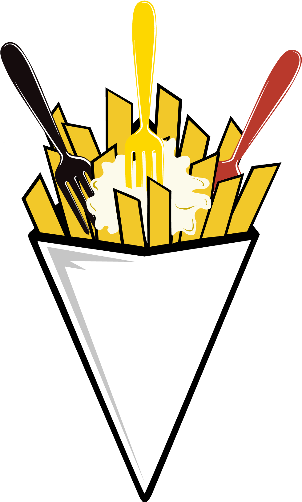 Cornet De Frites French Fries Clipart Images French - Friterie Png Transparent Png (1118x1672), Png Download