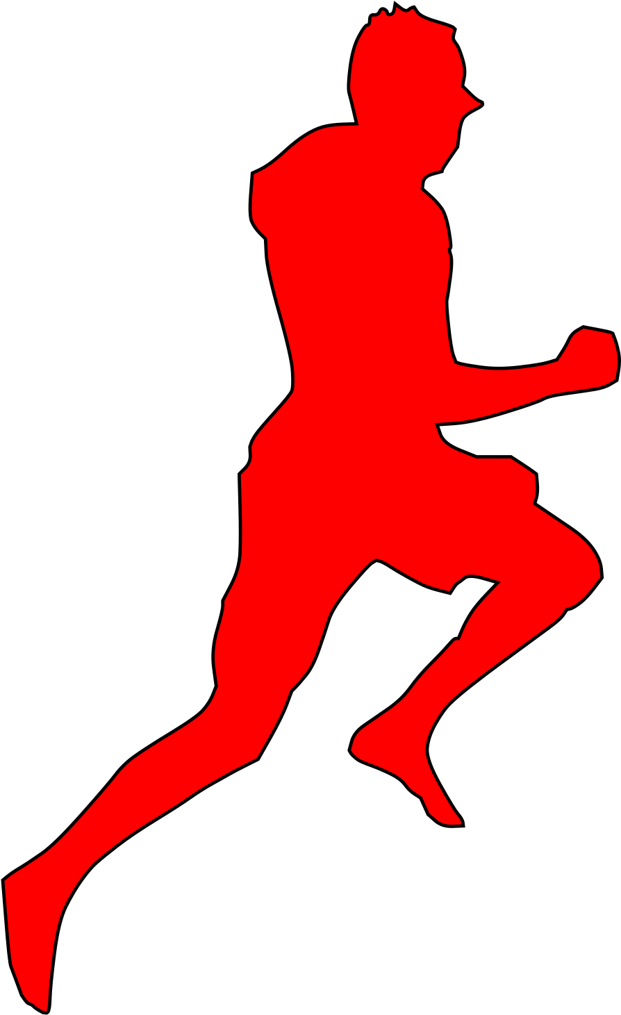 Marathon Running Cliparts 1, Buy Clip Art - Moving Picture Of Running Man - Png Download (441x720), Png Download