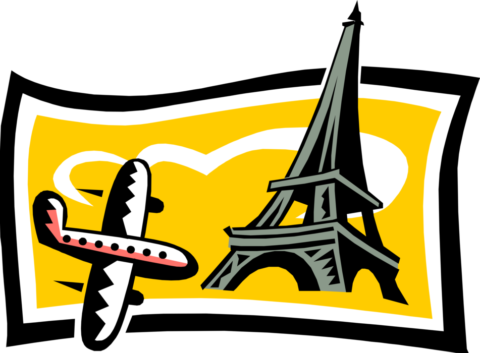 Vector Illustration Of European Tourism And Sightseeing Clipart (951x700), Png Download