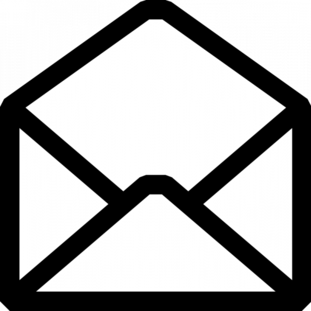 Open Brief - Black And White Icon Png Clipart (1000x1000), Png Download