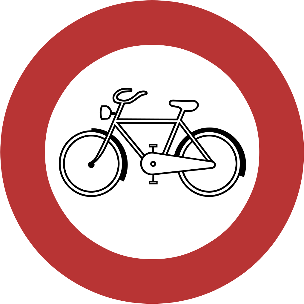 Verkehrsverbot Für Radfahrer An Sonn- Und Feiertagen, - Señal De Transito Circulacion De Bicicletas Clipart (1022x1024), Png Download