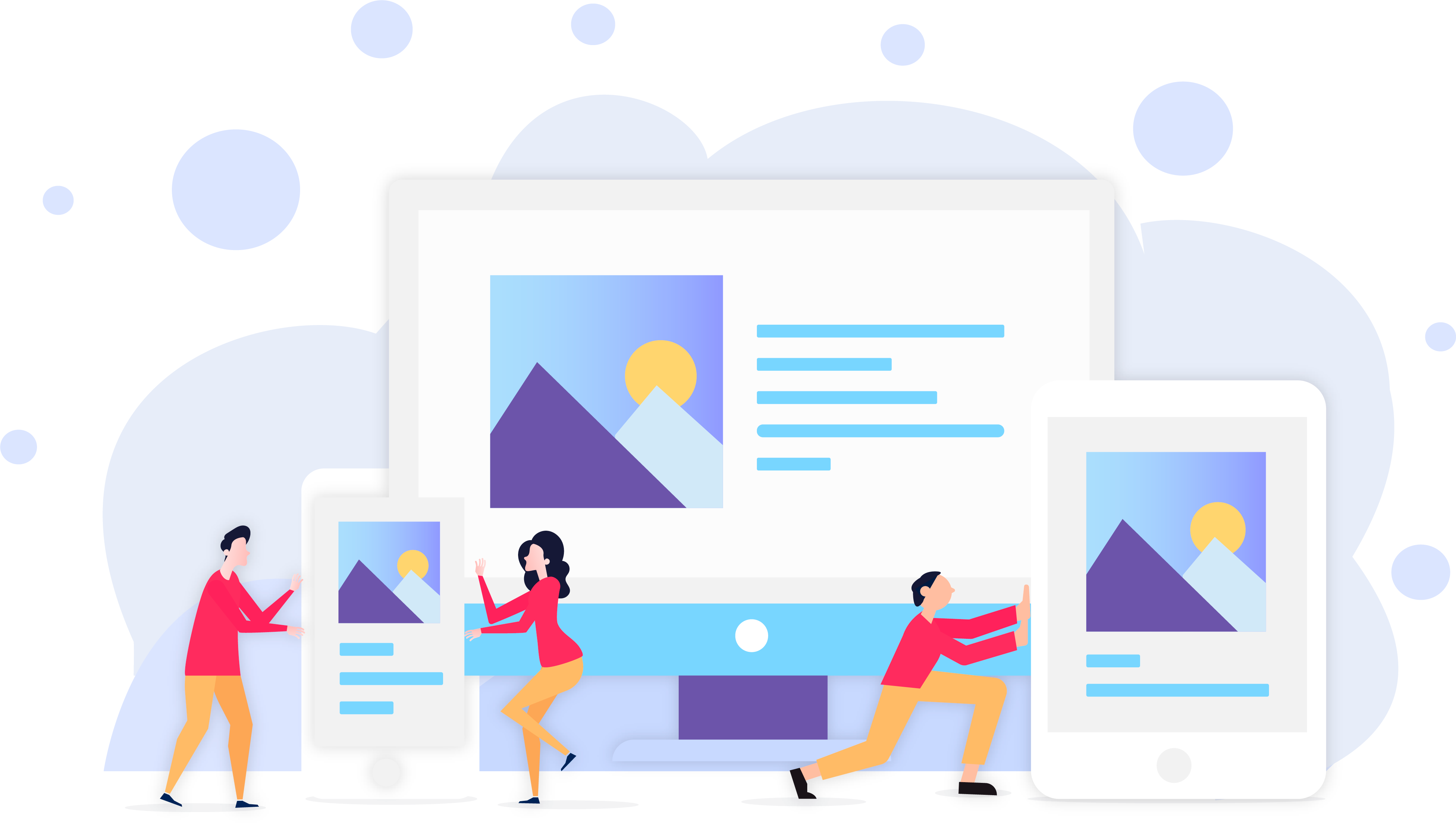 Create, Smart, Responsive - Illustration Clipart (4134x2337), Png Download