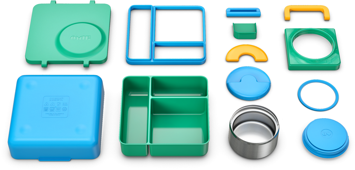 Omiebox Kids Thermos-insulated Bento Lunch Box Singapore - Omie Lunch Box Clipart (1200x574), Png Download