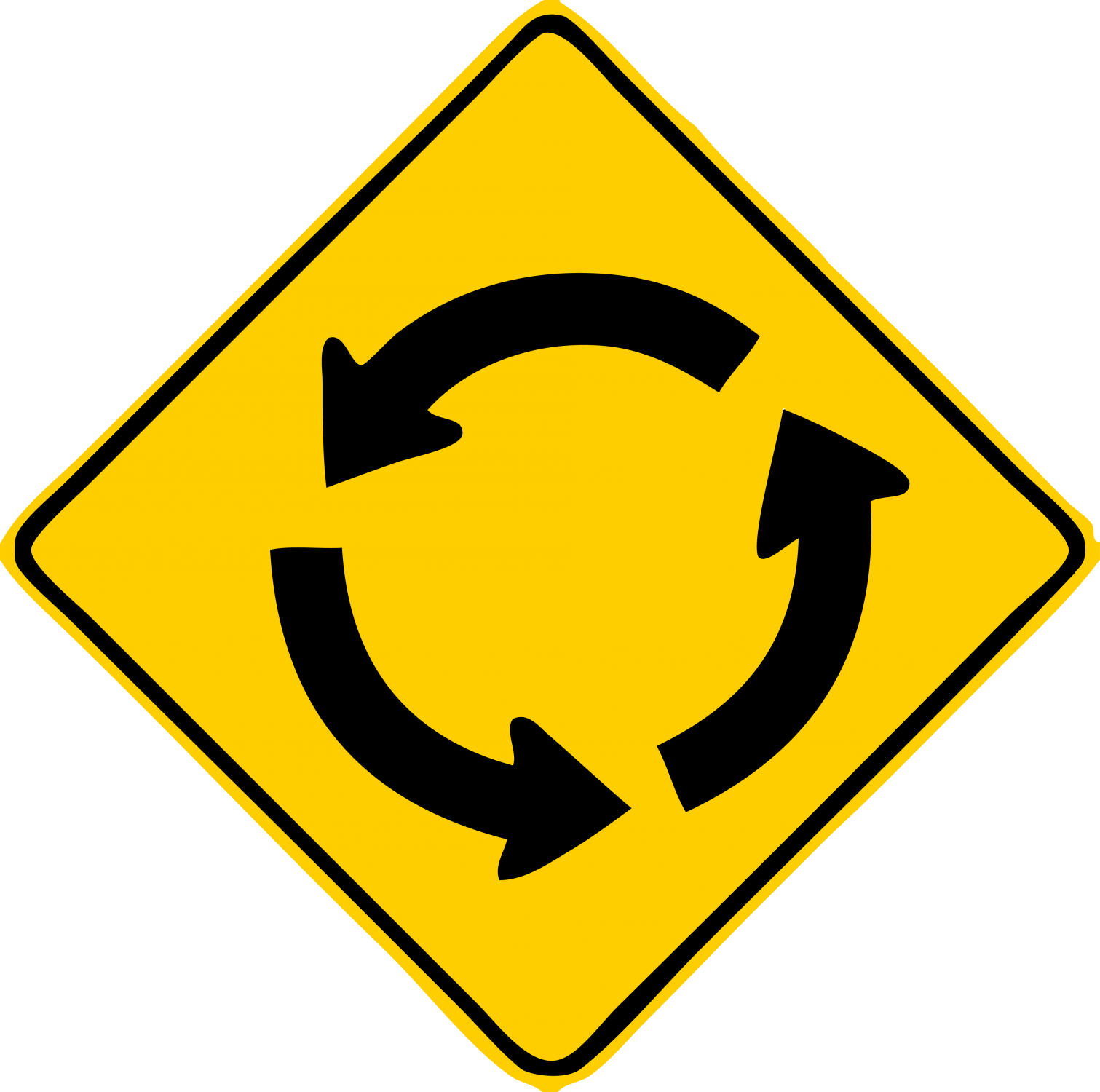 Rab-e1481146173216 - Warning Road Signs Clipart (1511x1500), Png Download