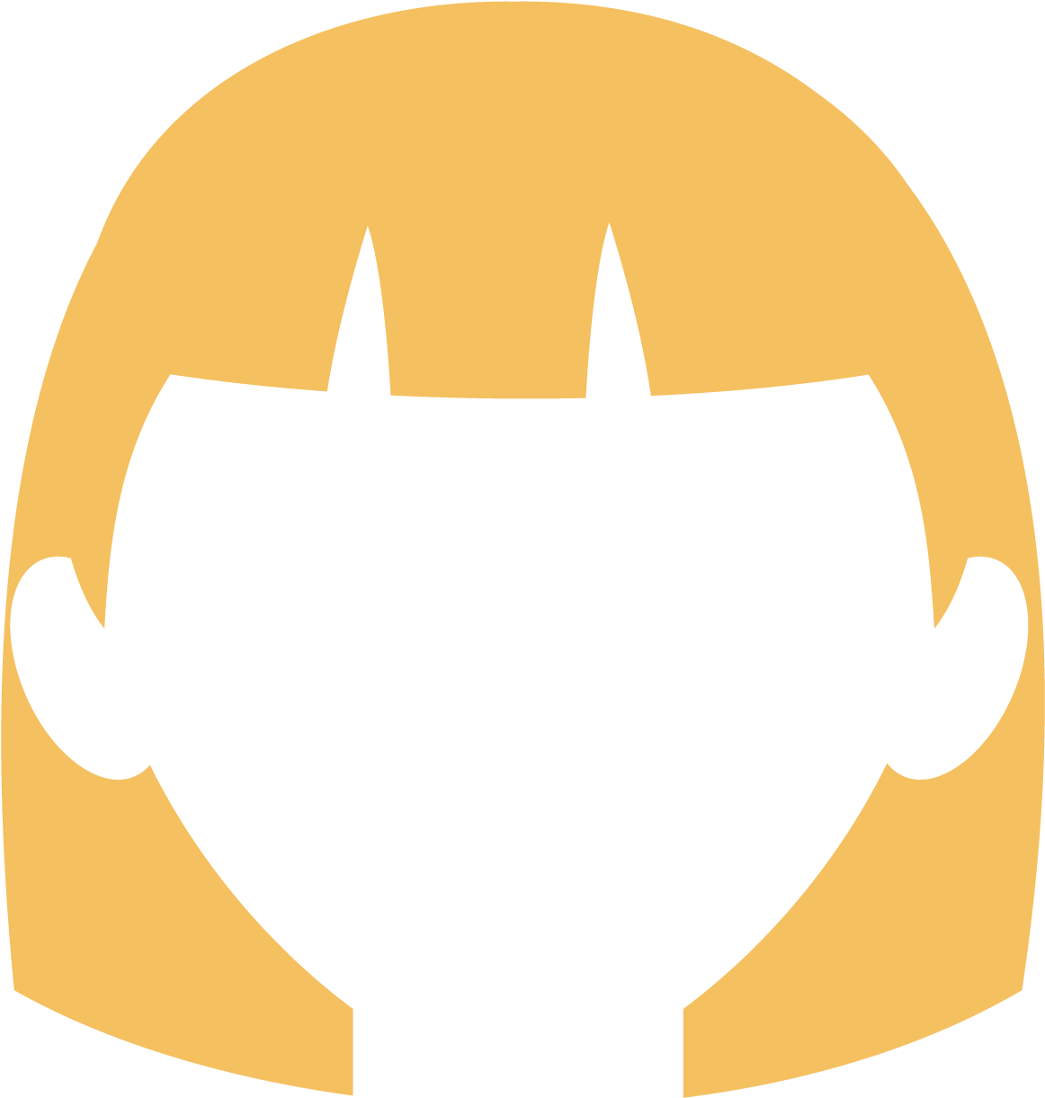 Clip Art Golden Country - Wig - Png Download (1500x1500), Png Download