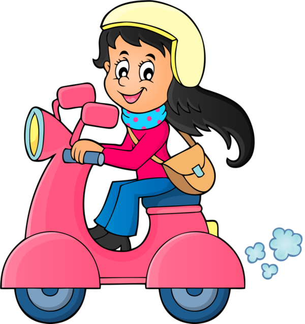 Image Du Blog Zezete2 - Mujer En Moto Animado Clipart (600x637), Png Download
