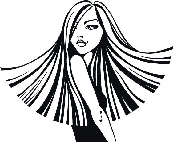 Hair Clipart, Stencil Templates, Stencils, Old Art, - Png Download (650x650), Png Download