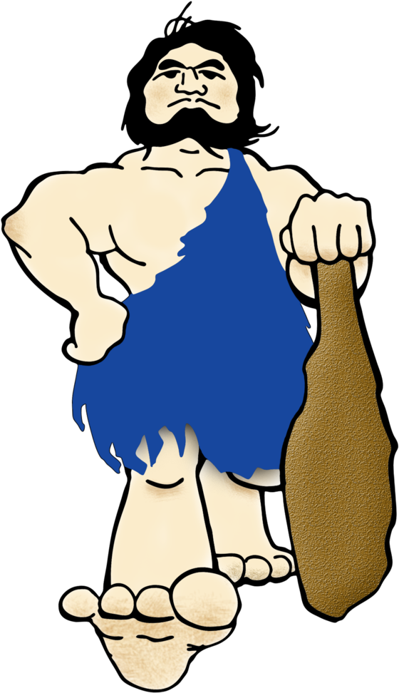 Cave Man - Grants Pass Caveman Clipart (578x999), Png Download