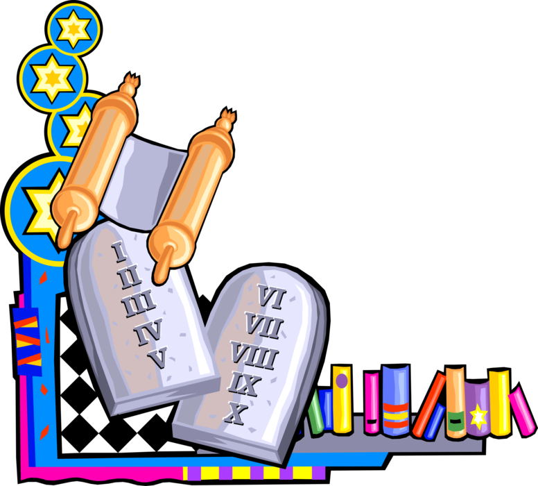 Clipart Library Library Ten Commandments Clipart 10 - Jewish Education Clipart - Png Download (776x700), Png Download
