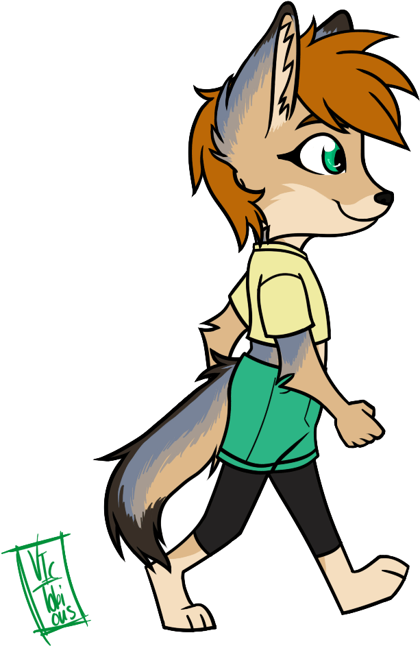 Artemis Walk Cycle - Cartoon Clipart (677x983), Png Download