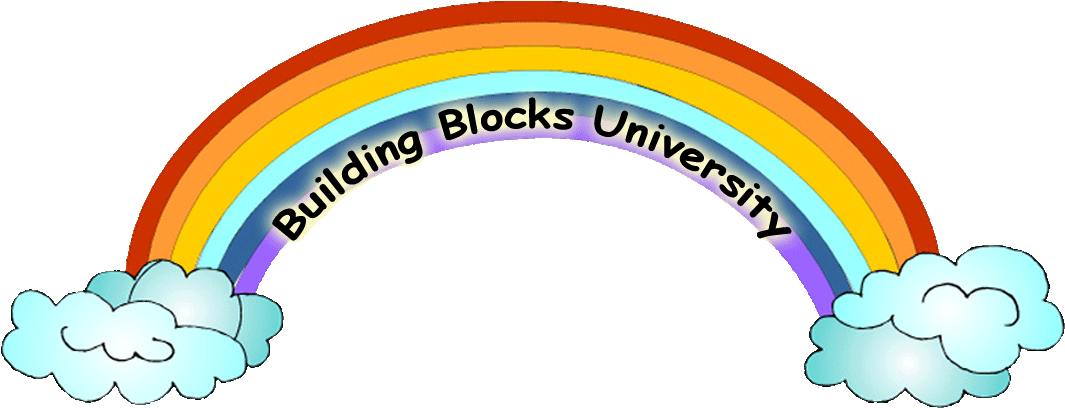 Building Blocks University Early Childhood Enrichment - Rainbow Clip Art - Png Download (1078x438), Png Download
