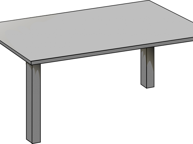 Table Clipart Grey - Clip Art - Png Download (640x480), Png Download