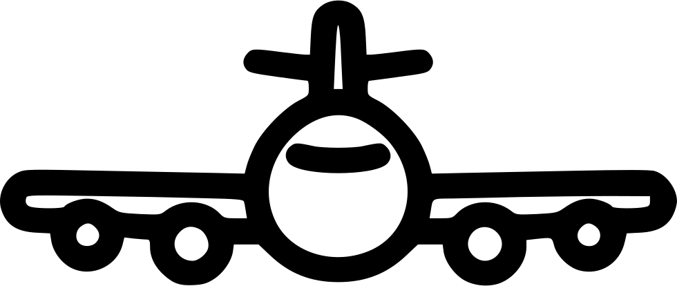 Transportation Clipart Airplane Symbol - Airplane - Png Download (980x414), Png Download