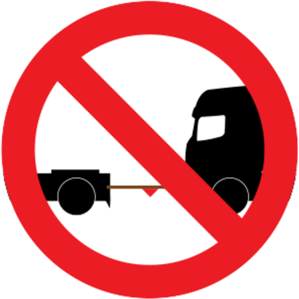 No Trailering Allowed - Circle Clipart (600x600), Png Download