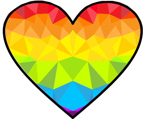 Loveislove Mi Corazon Corazon Amoresamor Arcoiris - Love Clipart (544x574), Png Download