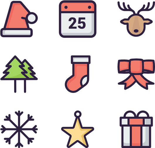 Christmas Icon Set - Fitness Icon Color Png Clipart (600x564), Png Download