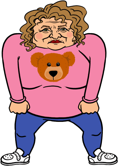 Old Lady Shrug Sticker - Android Clipart (600x600), Png Download