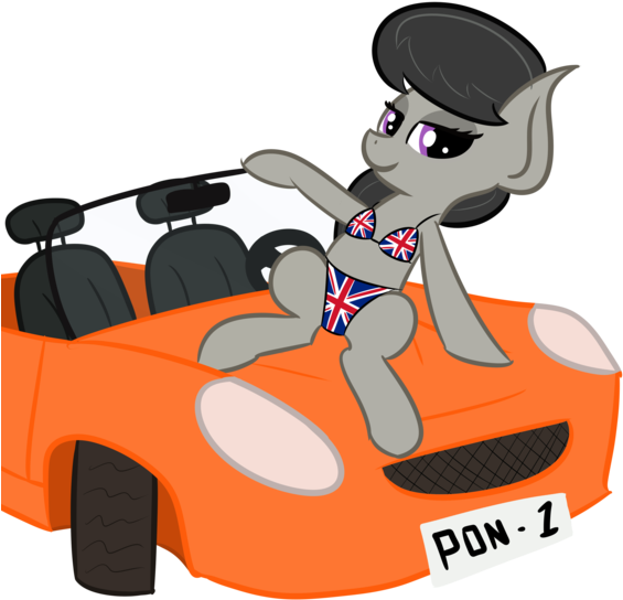 Finnanon, Bikini, British, Car, Clothes, Lotus Elise, - Mlp Octavia British Clipart (600x600), Png Download