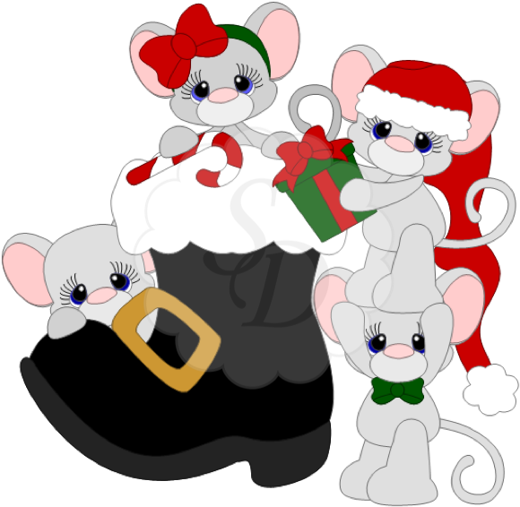 Mouse In Boots - Foundation Piecing Clipart (600x600), Png Download