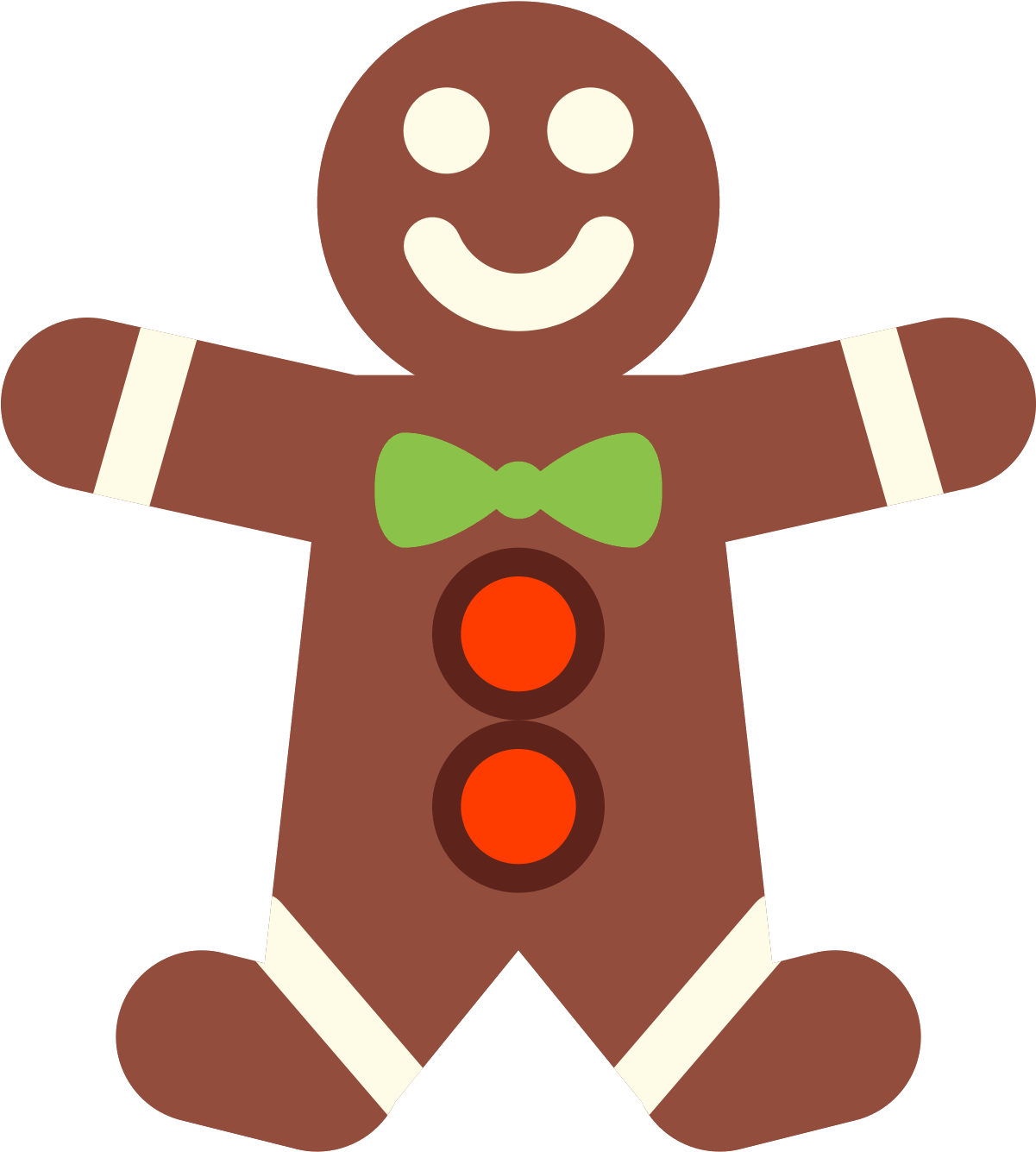 Svg Black And White Library Clip Crossword Clipart - Christmas Gingerbread Men Clipart - Png Download (1600x1600), Png Download