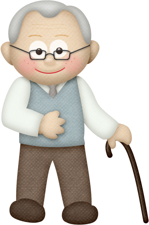 Grandfather Clipart Los - Abuelos Clip Art - Png Download (540x800), Png Download