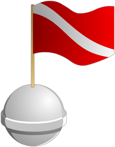 Diving Buoy - White Buoy With Red Horizontal Band Clipart (1280x720), Png Download