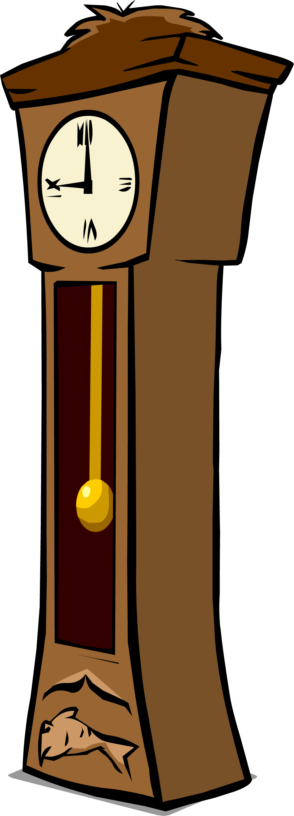 Grandfather Clock Cliparts - Cartoon Grandfather Clock Transparent - Png Download (995x2755), Png Download