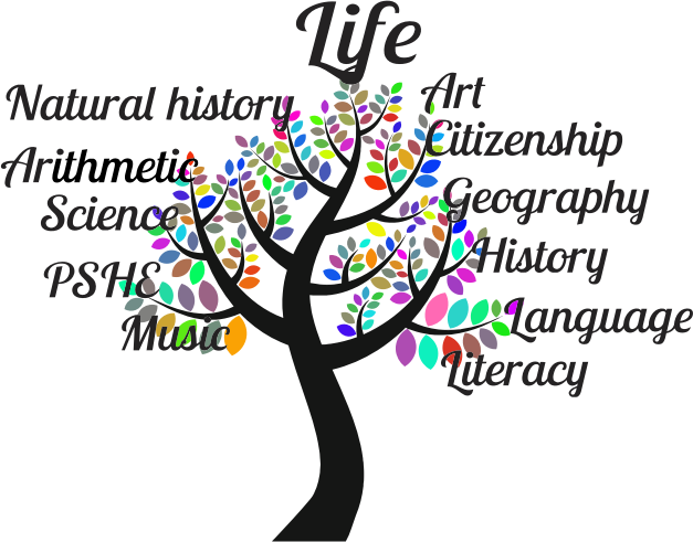 Education Tree Typography Clipart Icon Png - Clip Art Images Education Transparent Png (627x491), Png Download