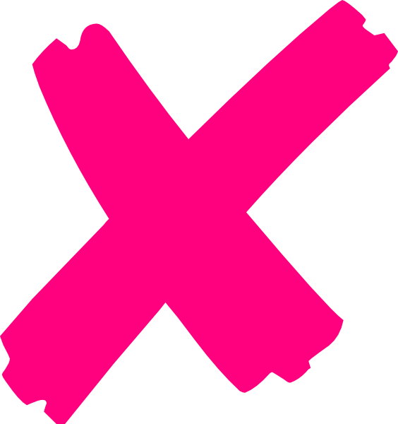 Pink X Clip Art - Png Download (564x600), Png Download