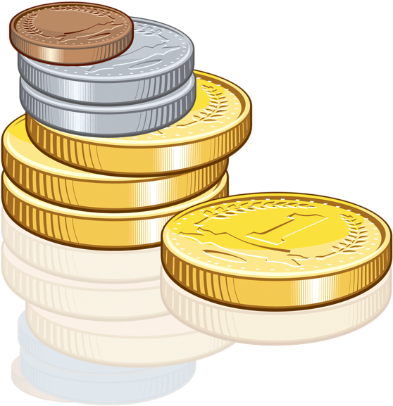 Gold Coins Coins, Clip Art, Illustrations - Coins Clipart Png Transparent Png (600x598), Png Download