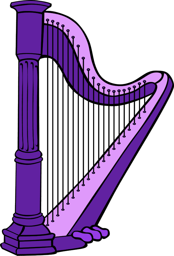 Vector Clip Art - Harp Musical Instrument - Png Download (600x884), Png Download